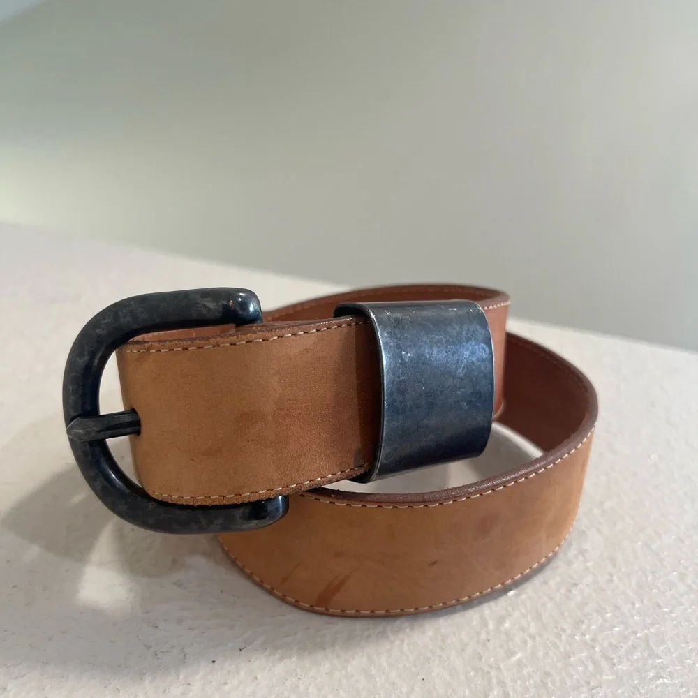 Brown‎ genuine leather belt